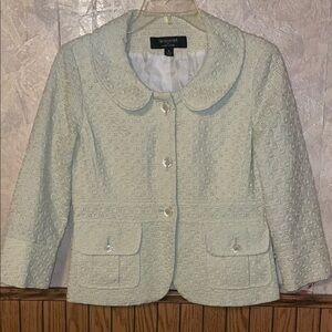 Light green vintage textured signature blazer by Larry Levine (8)